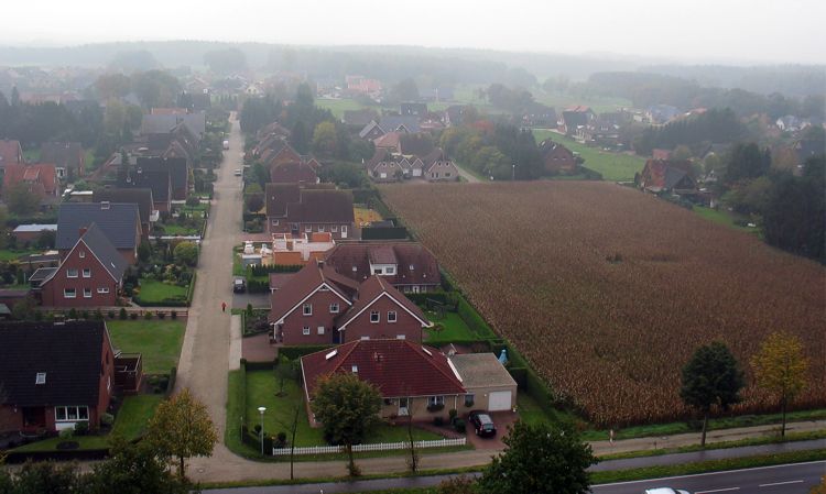 Blick auf Siedlung