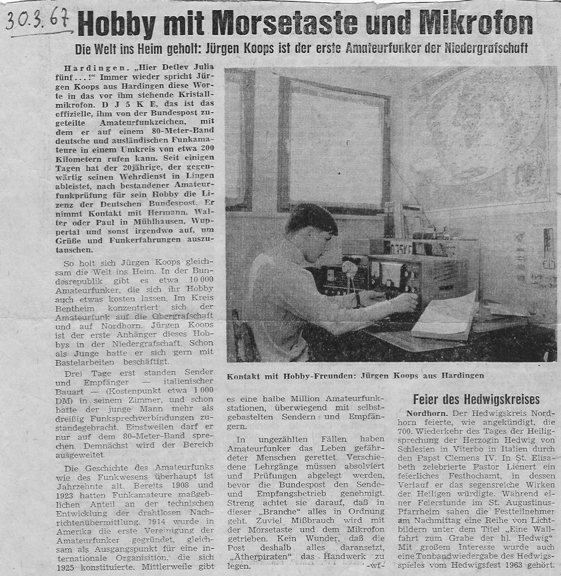 Zeitungsartikel GN vom 30.03.1967