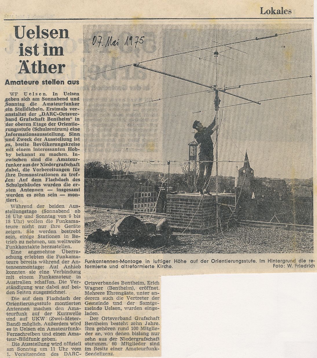 Zeitungsartikel vom 7. Mai 1975