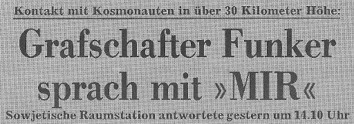 Zeitungsartikel vom 1.12.1988