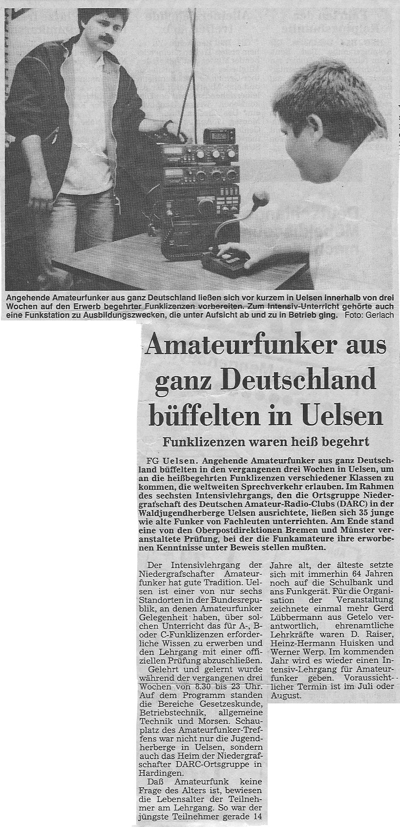 Zeitungsartikel vom 06.08.1992